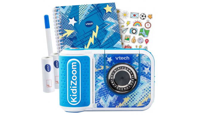 VTech KidiZoom Print Cam Scrapbook Bundle, digital camera azure