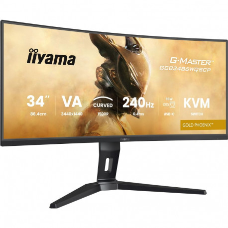 G-Master monitor GCB3486WQSCP-B1 GOLD PHOENIX 86.4cm (34Zoll) WQHD kaarjas VA Free-Sync Premium USB-