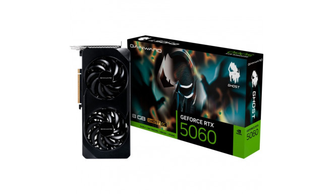 Gainward GeForce RTX 5060 Ghost 8GB OC, graphics card DLSS 4, 3x DisplayPort, 1x HDMI 2.1