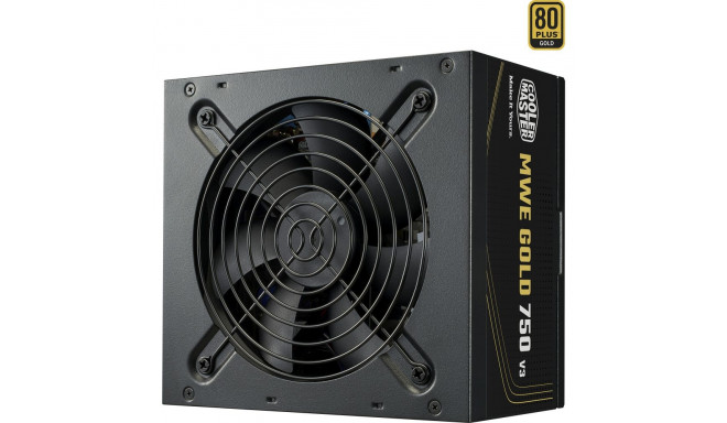 Cooler Master MWE 750 V3 Black, PC power supply black, 1x 12-pin high power GPU, 4x PCIe, 750 watts