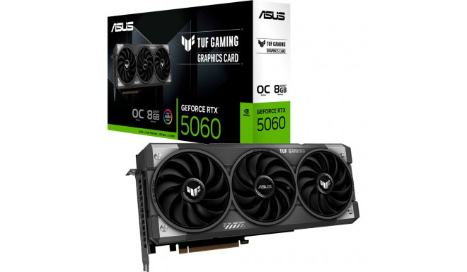 ASUS GeForce RTX 5060 TUF GAMING OC 8GB, graphics card DLSS 4, 3x DisplayPort, 1x HDMI 2.1