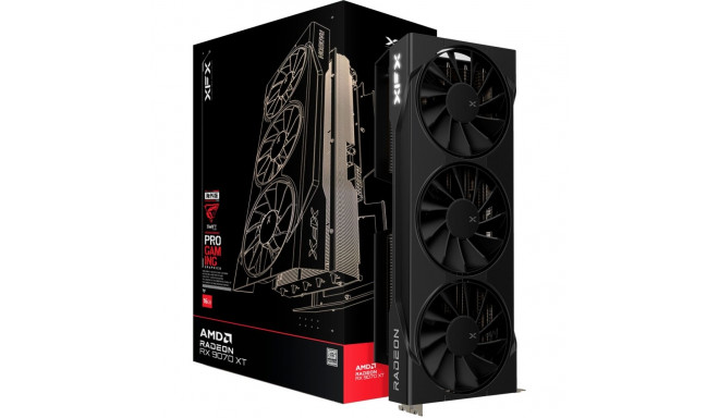 XFX Radeon RX 9070 XT Swift, graphics card black, RDNA4, GDDR6, 3x DisplayPort, 1x HDMI 2.1