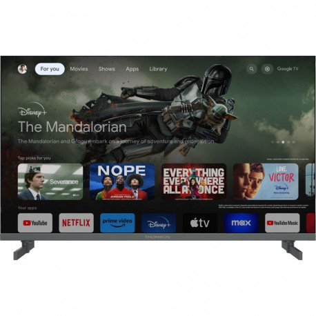 Thomson 65QG4S14, QLED TV - 65 - dark grey, UltraHD/4K, Google TV, triple tuner, HDR