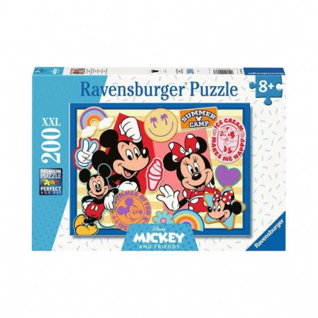 Ravensburger Children's Puzzle Disney Mickey and Friends - On the Road with Mickey and Minnie 200 Pi
