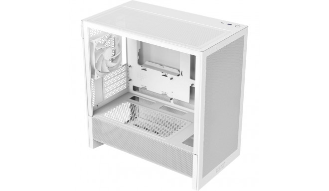 NZXT H3 Flow, tower case white (matte), tempered glass