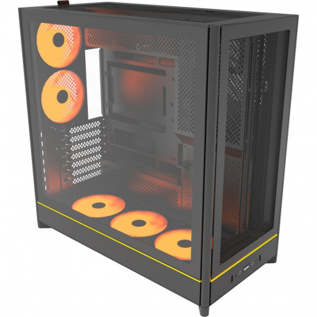 Montech HS01 PRO, tower case black, tempered glass