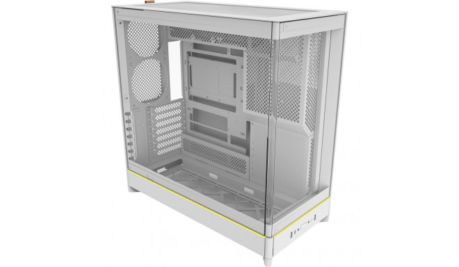 Montech HS02, tower case white, tempered glass x 2
