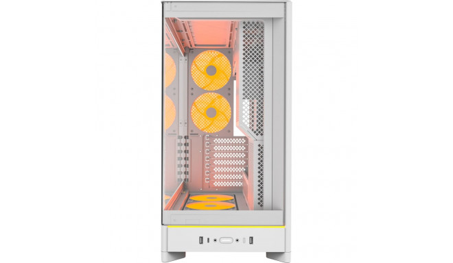 Montech HS02 PRO, tower case white, tempered glass x 2