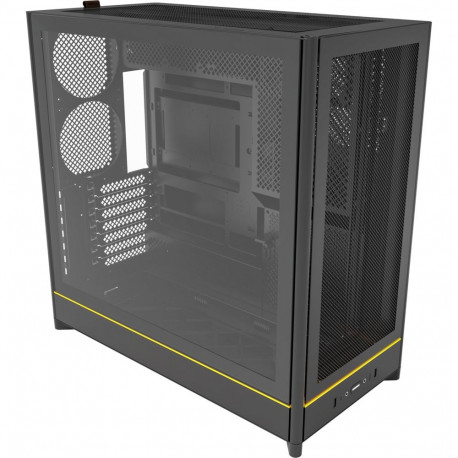 Montech HS01, tower case black, tempered glass