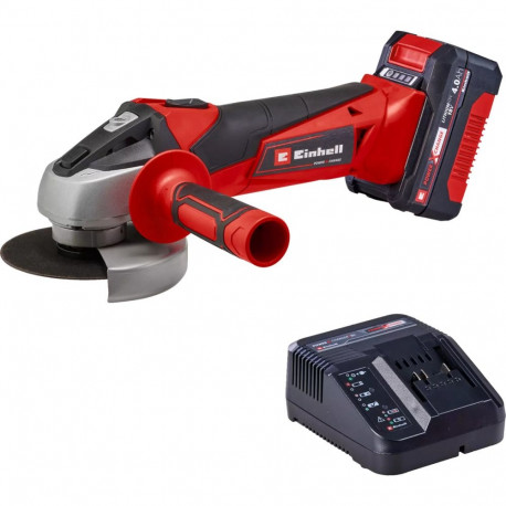 Power X-Change Akku-Winkelschleifer TC-AG 18/115 Li Kit, 18Volt (rot/schwarz, Li-Ion-Akku 4,0Ah)