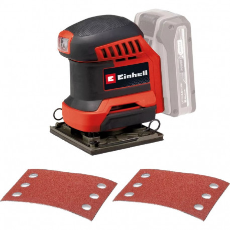 EINHELL Power X-Change Cordless Hand Orbital Sander TE-OS 18/113 Li-Solo, 18 Volt red/black, without
