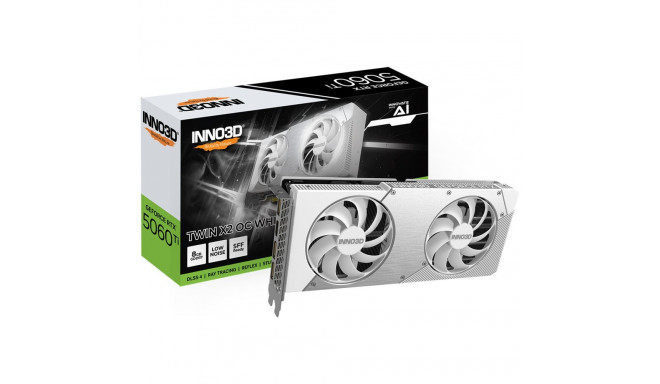 Inno3D GeForce RTX 5060 Ti TWIN X2 OC WHITE 8GB (DLSS 4, 3x DisplayPort, 1x HDMI 2.1)