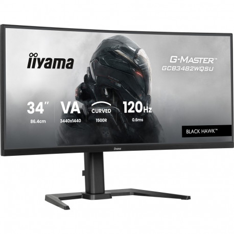 G-Master monitor GCB3482WQSU-B1 BLACK HAWK 86.4cm (34 Zoll) WQHD kõver VA Free-Sync Premium USB-C 12