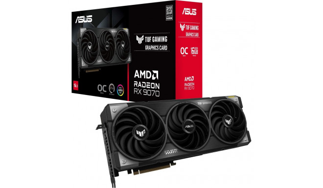 Asus Radeon RX 9070 TUF GAMING OC (grey, RDNA4, GDDR6, 3x DisplayPort, 1x HDMI)
