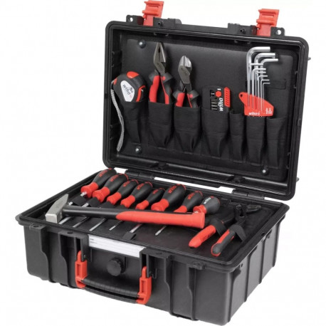 Werkzeugkoffer Basic L mechanic (schwarz/rot, 36-teilig, mit Koffer)