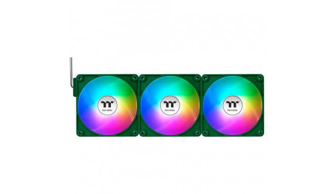 Thermaltake CT140 EX ARGB Sync PC Cooling Fan Racing Green (Green, Pack of 3, 140 mm)