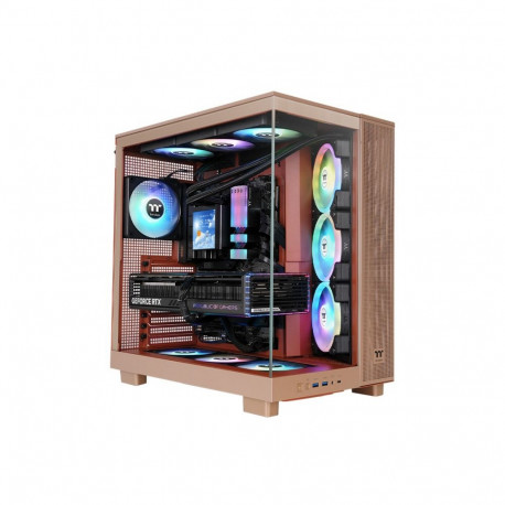 View PC korpus 380 XL TG ARGB kahe karastatud klaasiga, helepruun