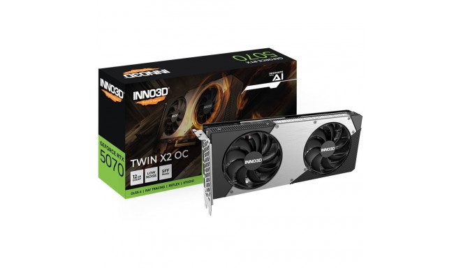 Inno3D GeForce RTX 5070 TWIN X2 OC (black, DLSS 4, 3x DisplayPort, 1x HDMI 2.1)