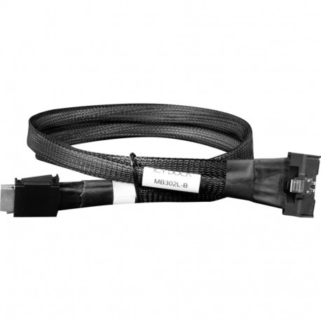 Kabel MCIO x8 SFF-TA-1016 > 2x OCuLink 4i SFF-8611 (schwarz, 50cm)