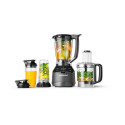 Nutribullet Triple Prep System Blender NBF580B (dark grey, 1,500 watts, 1.8 liters & food processor 