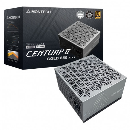 CENTURY toiteplokk II 850 1x 12-Pin High Power GPU 4x PCIe kaablijuhtimine 850W, hõbedane