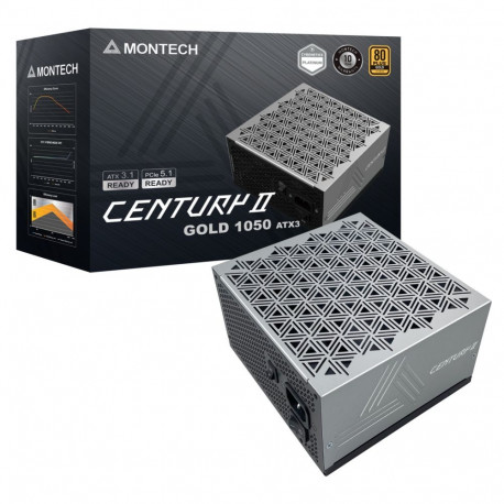 CENTURY II toiteplokk 1050 1x 12-Pin suure võimsusega GPU 6x PCIe kaablihaldus 1050W, hõbe