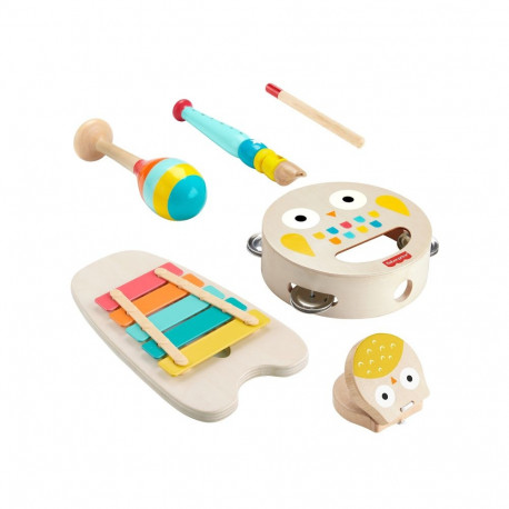 Mattel Musical Gift Set with Wooden Instruments for Toddlers (6 Pieces)