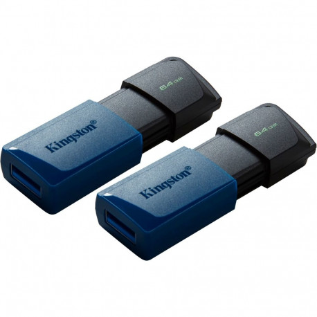 DataTraveler Exodia M 64 GB (blau/schwarz, USB-A 3.2 Gen 1, 2 Stück)