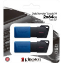 Kingston DataTraveler Exodia M 64 GB (blue/black, USB-A 3.2 Gen 1, 2 pieces)