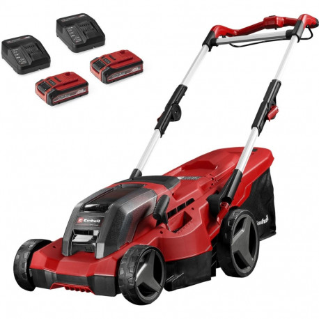 Power X-Change Akku-Rasenmäher GE-CM 36/37 Li, 36Volt (2x18V) (rot/schwarz, 2x Li-Ionen Plus Akku 4,