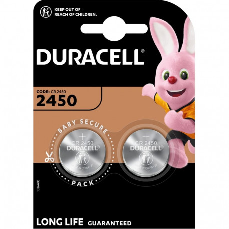Duracell CR 2450 Lithium Button Cell 3V (2 pieces)