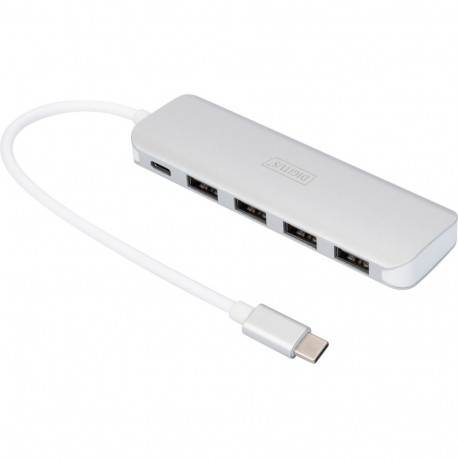 USB-jaotur USB Type-C™ 4-pordiline USB 3.0 + PD, hõbe