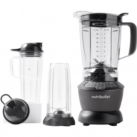 Combo Standmixer NBF500DG (dunkelgrau, 1.200 Watt, 1,8 Liter & 0,925 Liter & 0,7 Liter)