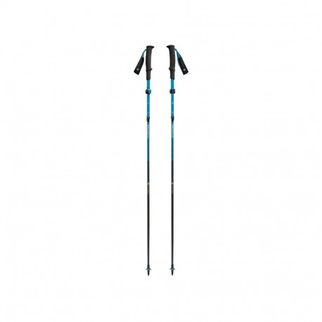 Black Diamond Trekking Poles Distance Carbon FLZ (anthracite/blue, 1 pair, 95-110 cm)