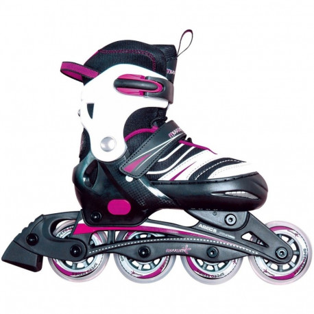 Muuwmi Adjustable Children's Inline Skates Size 33-36 (pink/black)