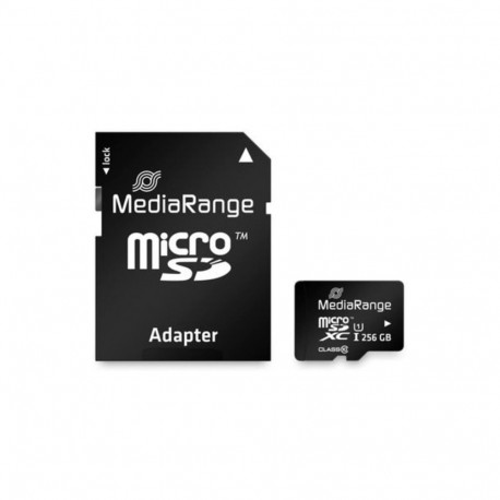 MediaRange 256 GB microSDXC (black, Class 10)