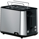 Braun Household Toaster PurShine HT 1510 BK (stainless steel/black, 900 watts, for 2 slices of toast