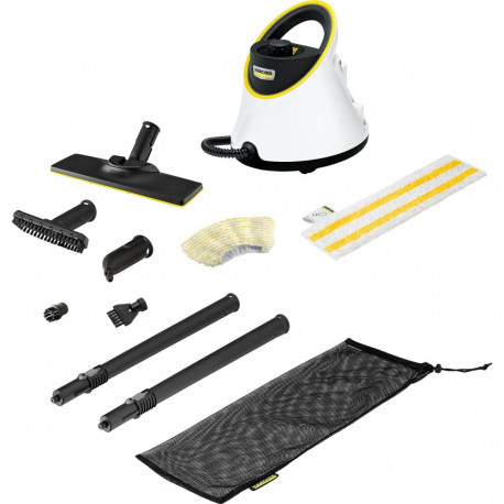 SC 2 Deluxe EasyFix (weiß/schwarz, 1.500 Watt, mit Bodenreinigungsset EasyFix)