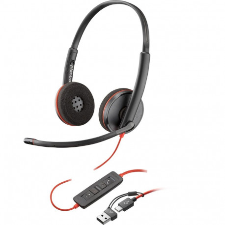 Poly Poly Blackwire 3220, headset (black, stereo, USB-C)