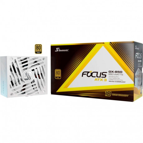 FOCUS toiteplokk GX-850-V4 ATX3.1 850W 1x 12VHPWR 3x PCIe kaablijuhtimine, valge