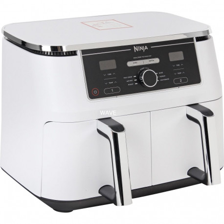 Ninja Foodi MAX Dual Zone Hot Air Fryer AF400EUWH (white, 2x 1,235 watts, 2 baskets each 4.75 liters