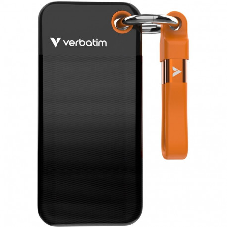 Pocket ssd 1TB väline USB-C 3.2 Gen 2 (10Gbit/s) võtmehoidja ja kaablihoidja, must/oranž