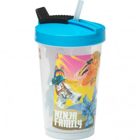 LEGO kruus kõrrega Ninjago Classic 500ml, must/punane
