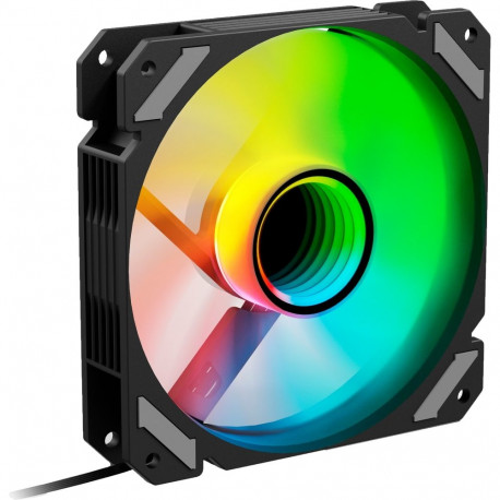 SHARK ventilaator Mirror RGB PWM REVERSE 120mm, must