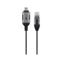 Goobay Ethernet adapter cable USB-C 3.2 Gen2 > RJ-45 (black/grey, 3 meters)