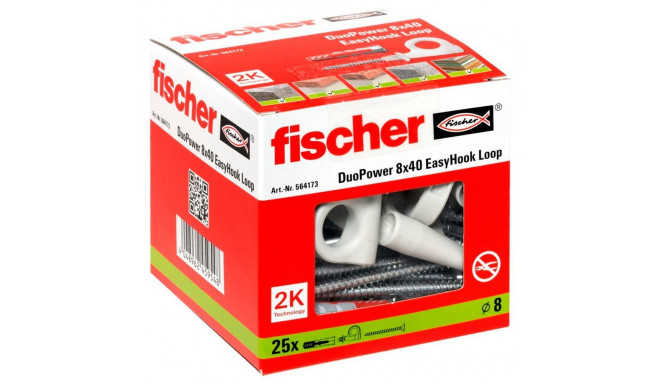 EasyHook Loop DuoPower 8x40 (weiß, 25 Stück, mit EasyHook Öse)