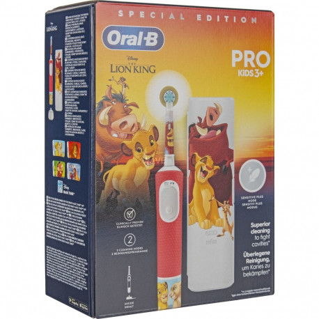 Oral-B Vitality Pro 103 Kids König der Löwen , Elektrische Zahnbürste (mehrfarbig, Mit Reiseetui)
