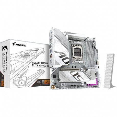 AORUS emaplaat B850M ELITE WIFI6E ICE, hõbe/valge