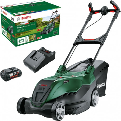 Bosch Powertools Cordless Lawnmower AdvancedRotak 36V-40-650, 36Volt (green/black, Li-ion battery 4.