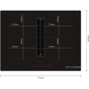 Bosch PVQ711H26E Series 6, independent hob (black, 70 cm, with integrated extractor hood, Home Conne